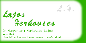 lajos herkovics business card